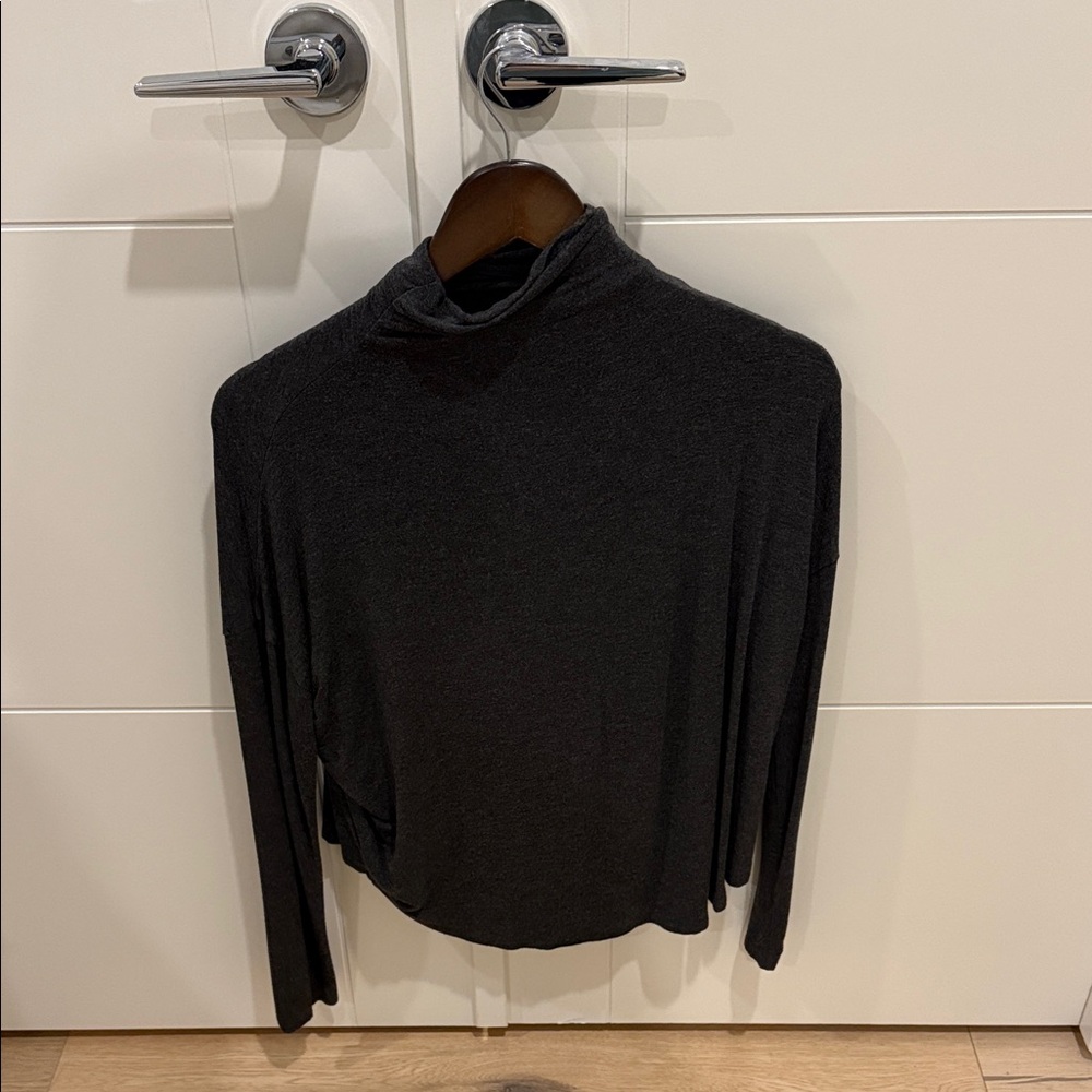 Grey Small Babaton Long Sleeve Turtleneck Top